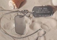 Dog Tag Paar Hundemarke Amulett Erkennungsmarke + Gravur Prägung in Edelstahl