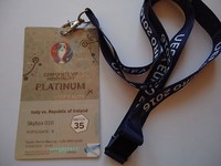 VIP Pass & Lanyard 2016 Italy Italien - Ireland Irland Match 35