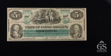 1872 $5 Revenue Bond Scrip State Of South Carolina #997