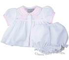 NWT Freidknit Creations White Pink Bow Diaper Set PREEMIE Reborn Baby Girls