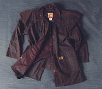 Wachsjacke Bush Skins Riding Jacket, Regenjacke für Damen und Herren Gr. L braun