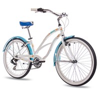 26" ZOLL ALU BEACHCRUISER CRUISER DAMENFAHRRAD CHRISSON SANDY mit 6G weiss blau