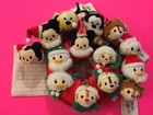 NWT Authentic Disney 2015 Tsum Tsum Christmas Wreath & Xmas Tsum Tsum Set of 8 