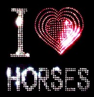 PFERDE DAMEN FIGURBETONT T-SHIRT MIT STRASSSTEINE DESIGN (alle größen 36 - 46)