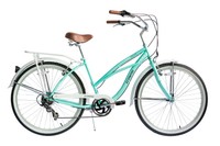 Ecosmo 26" Wheel Ladies Women Beach Cruiser/Lowridger Bicycle Bike 17"-26B15G