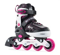 SFR Pulsar Inline Skates verstellbar Kinder schwarz-pink NEU 74764