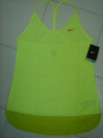 Nike Tenniskleid DriFit NEU Gelb Damen Fitness Tanktop Trikot Shirt Rock