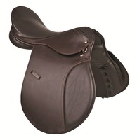 SATTEL Springsattel DUNKELBRAUN Rinderleder 16" 17" 17,5" STAHLFEDERBAUM 