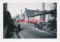 Foto, Wehrmacht, Blick auf Strassensperre, Barrikade, Le Mans, Frankreich