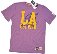 ADIDAS LA LAKERS NBA Basketball SPORT Freizeit LOS ANGELES Men T-SHIRT NEU