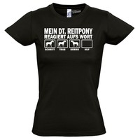 WTHAWP T-Shirt Women Pferd Pferde DT. REITPONY reagiert aufs Wort Siviwonder 