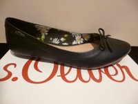 s.Oliver Ballerina Slipper Halbschuhe Pumps schwarz NEU!!