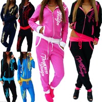 Damen Jogginganzug Jogging Hose Jacke Sportanzug Sporthose Fitness Hoodie Hose