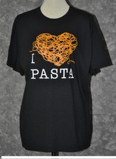 Olive Garden Restaurant "I Love Pasta" Black T-Shirt Adult Size M Medium Cotton