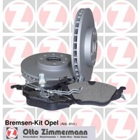 Zimmermann Bremsen Kit Satz Bremsscheiben + Bremsbeläge für Opel Combo, Meriva,