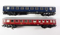 2x Märklin D-Zug-Wagen der DB aus Blech - Spur H0 "Gd24