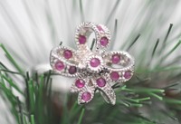 Rubin Ring # 56, 925-er Silber   Sterlingsilber