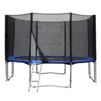 Trampoline Ø 183 - Ø 490 cm in blau, mit Netz, Abdeckung, Erdanker, Leiter