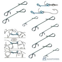 10 Stk. KNOTENLOSVERBINDER NO KNOT SNAP, SCHNURVERBINDER, VORFACH CONNECTOR NEU