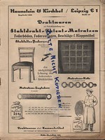 LEIPZIG, Prospekt/Preisliste 1930, Haunstein & Kirchhof Draht-Waren