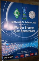 Spielplakat - 14.02.2007 - Werder Bremen vs. Ajax Amsterdam + UEFA-Cup + Sammler
