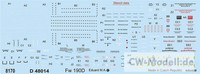 EDUARD D48014 Decals Focke-Wulf Fw 190D Stencils 1:48