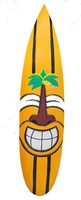 Surfboard 100cm Tiki Palme Hawaii Style Surfbrett Surfer Dekoration Maui Beach