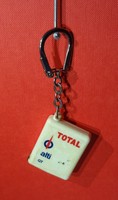 Original alter TOTAL Benzin Öl Maßband Schlüsselanhänger 50er Jahre