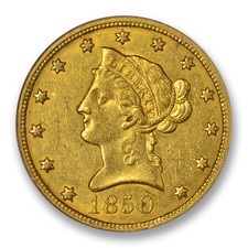 1850 Eagle Ngc Au-58 Gold Large Date About Uncirculated to Ms