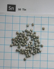 10g 99.93% Tin Metal shot - Pure Element 50 sample
