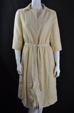 Authentic Vintage Jane Andre Nylon Lite Yellow Long Sleeve Dress Women's *Medium