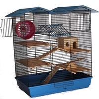 XXL Hamsterburg Hamsterkäfig Mäusekäfig Rattenkäfig Nagerkäfig Käfig Holz Natur