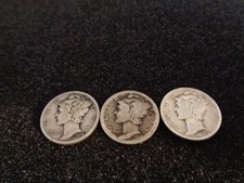 New listing
1928 P D S Silver Mercury Dimes - Lot of 3 Us Coins - #66
