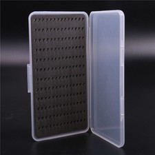 Slim Foam Insert Plastic Clear Hook Fly Fishing Box Storage Case Hold 168 Flies