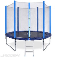 Trampolin Gartentrampolin Komplettset Sicherheitsnetz Leiter Regenschutz Outdoor