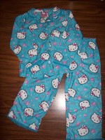 Girls HELLO KITTY JEWEL 2-Pc Pajamas - Size 6 - NEW NWT  MSRP $35  - AQUA