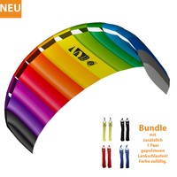 HQ Lenkdrachen Lenkmatte Drachen Symphony Beach III 2.2 Rainbow Bundle Kite