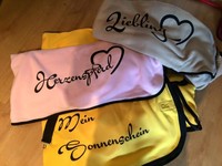 Abschwitzdecke mit Wunschbeschriftung NEU Gr. 75-175 mit Bauchgurten 