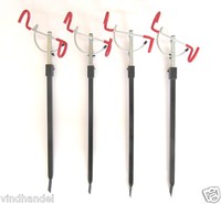 4 x Zebco Klapprutenhalter Rutenhalter Rutenständer Erdspeer 54-88 Rot 8206004