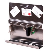 Schlüssel Brett Edelstahl Memo Magnet Bord Ablage Schlüsselboard Schlüsselkasten