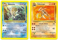 Pokemon Fossil – Unlimitiert 24/62 Kabutops rare/selten + 40/62 Amoroso -deutsch