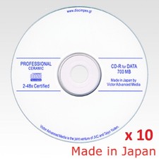 700MB CD-R Disk Taiyo Yuden 10 pcs cd-r disk Blank Media 700 MB Ceramic Japan