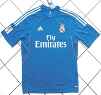 adidas REAL MADRID BLUE Trikot SPORT Freizeit JERSEY T-Shirt FUSSBALL Soccer Men