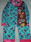 MONSTER HIGH FLANNEL PAJAMAS SIZE 6/6X 7/8 10/12 14/16 NEW!