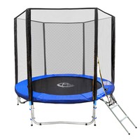 Outdoor Trampolin Gartentrampolin Komplettset Sicherheitsnetz Leiter 244cm TÜV