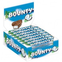 (1000g=7,30€) Bounty - Schokoriegel Kokos Schokolade - 24 Riegel