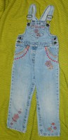 Infants Girls KOALA KIDS Brand Denim Overalls size 4T / 22x17 with Embroidery!