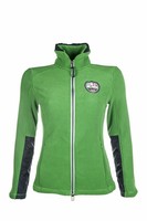 HKM Damen Fleecejacke Reitjacke Global Team grasgrün