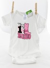 NWT This is My First Rodeo Baby Girl Onesie Pink Boot Cowgirl Size 6 Mos.