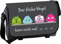 Messenger Bag Wunschmotiv Schultasche Schultertasche Umhängetasche Eule Vogel 